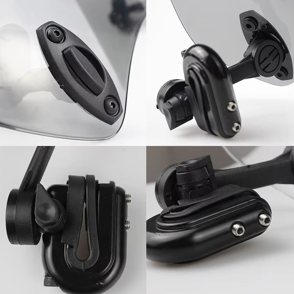 Motorcycle Adjustable Clip-on Windscreen Extender Windshield Extension Universal