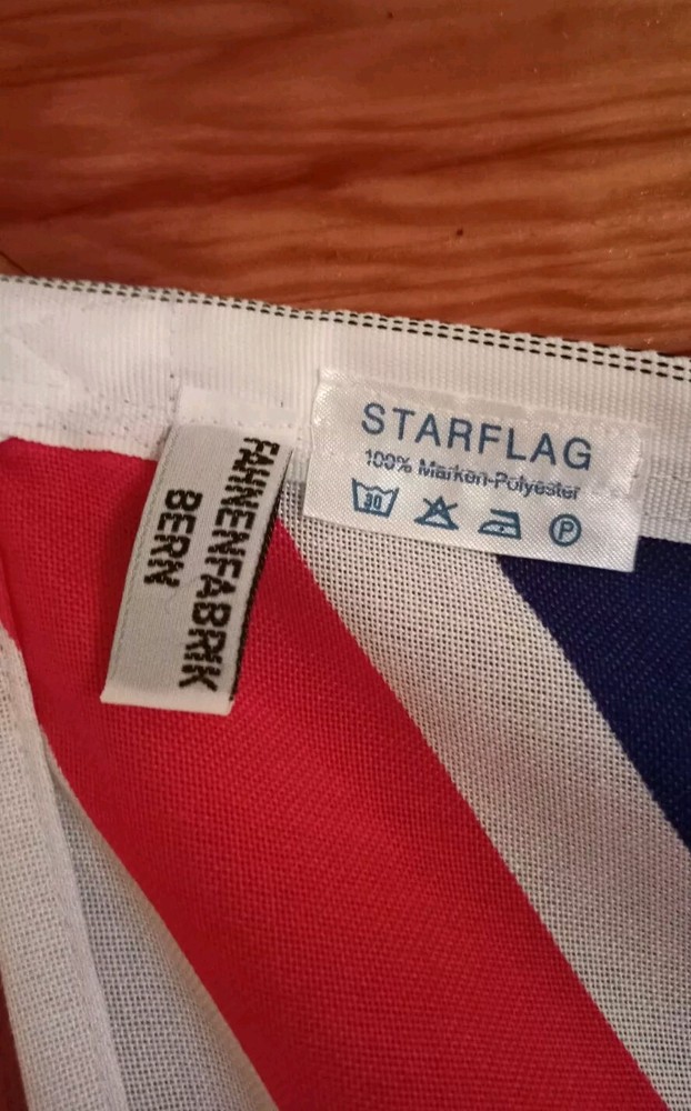 Large Big British flag with hooks. 154x92 cm.