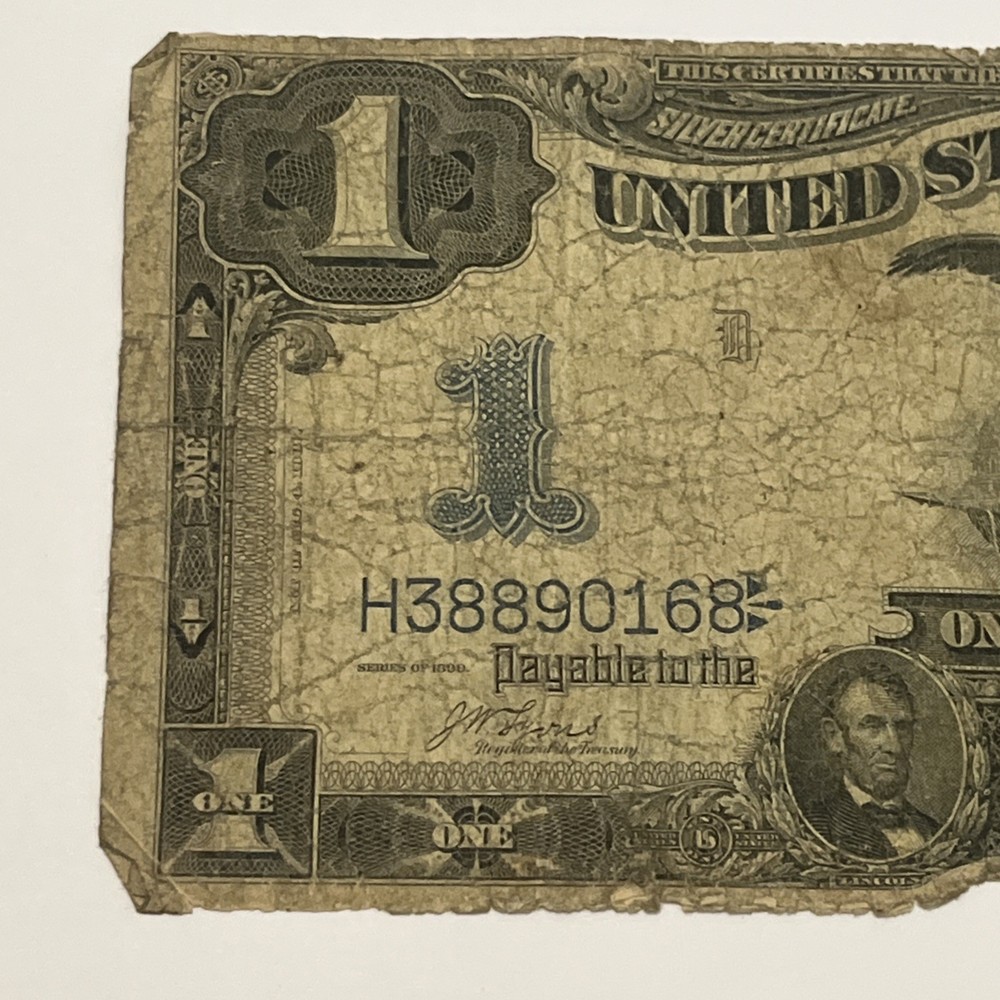 1899 $1 BLACK EAGLE SILVER CERTIFICATE LARGE BANKNOTE