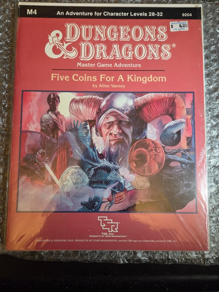 Dungeons Dragons M4 Five Coins for a Kingdom Shrinkwrap Module Sealed AD&D