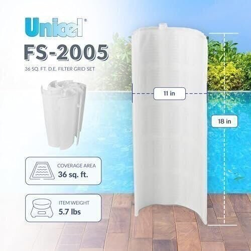 Unicel D.E. Filter Grids Set 36 SqFt Hayward Pac-Fab 7 Full