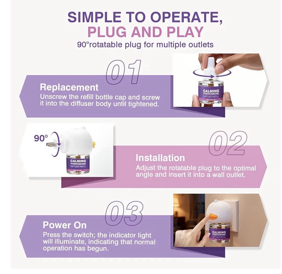 Cat Calming Pheromone Diffuser Effectively Relieve Anxiety Stress Cat Calming