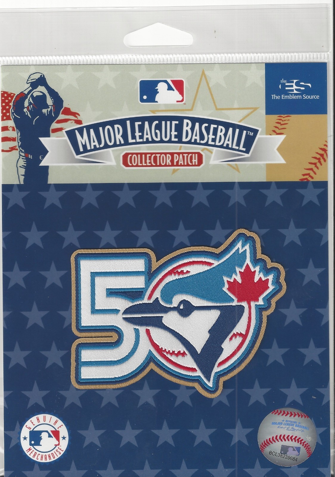 2026 Toronto Blue Jays 50th Anniversary Sleeve Patch Official MLB Jersey Emblem