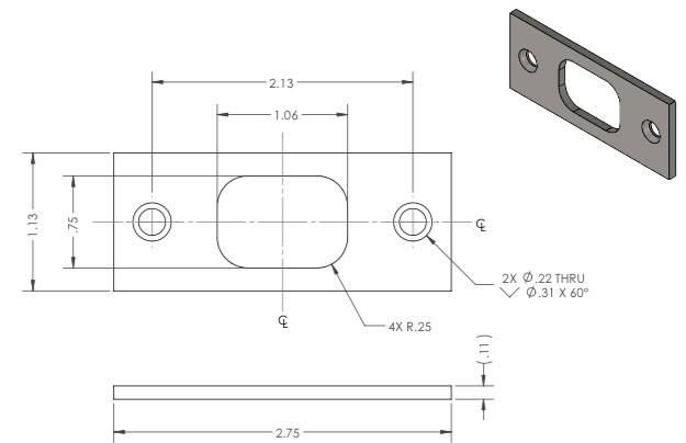 Bulk Door Latch Strike Plates