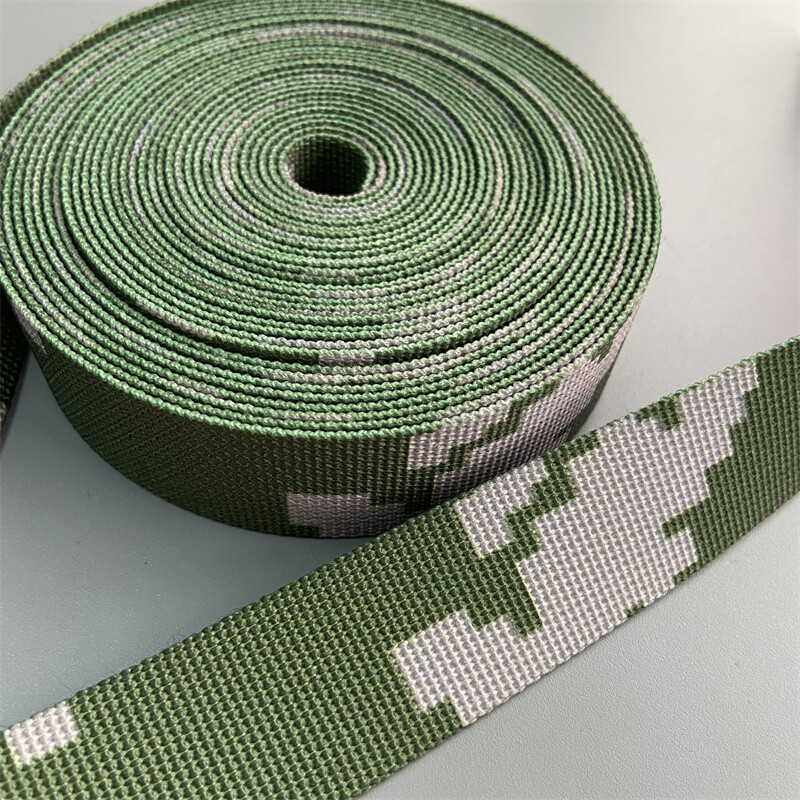 1m Length White Camouflage Webbing Non-elastic Edging Strips 1" Width