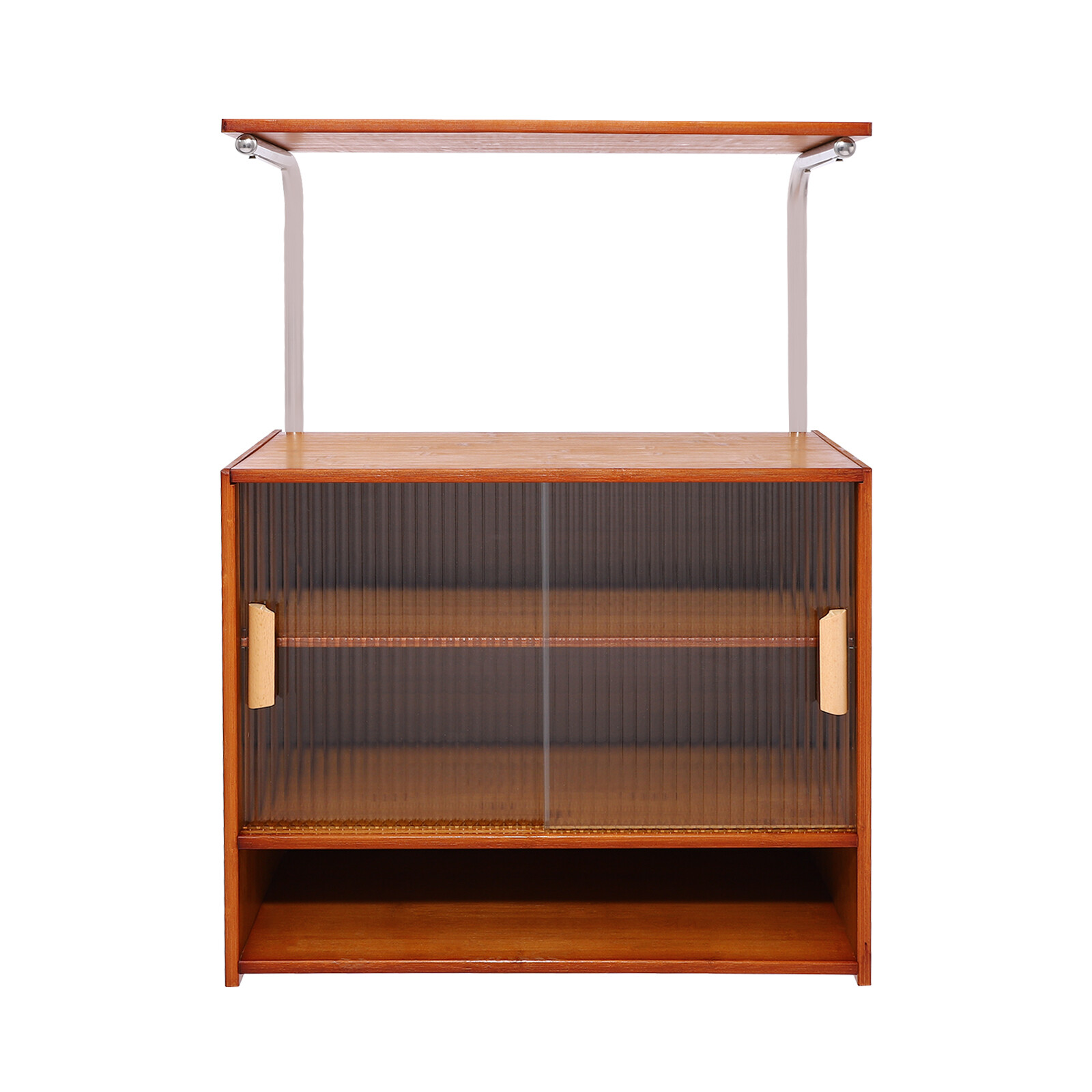 Microware Stand Kitchen Island Storage Cabinet with Open Shelves & Doors