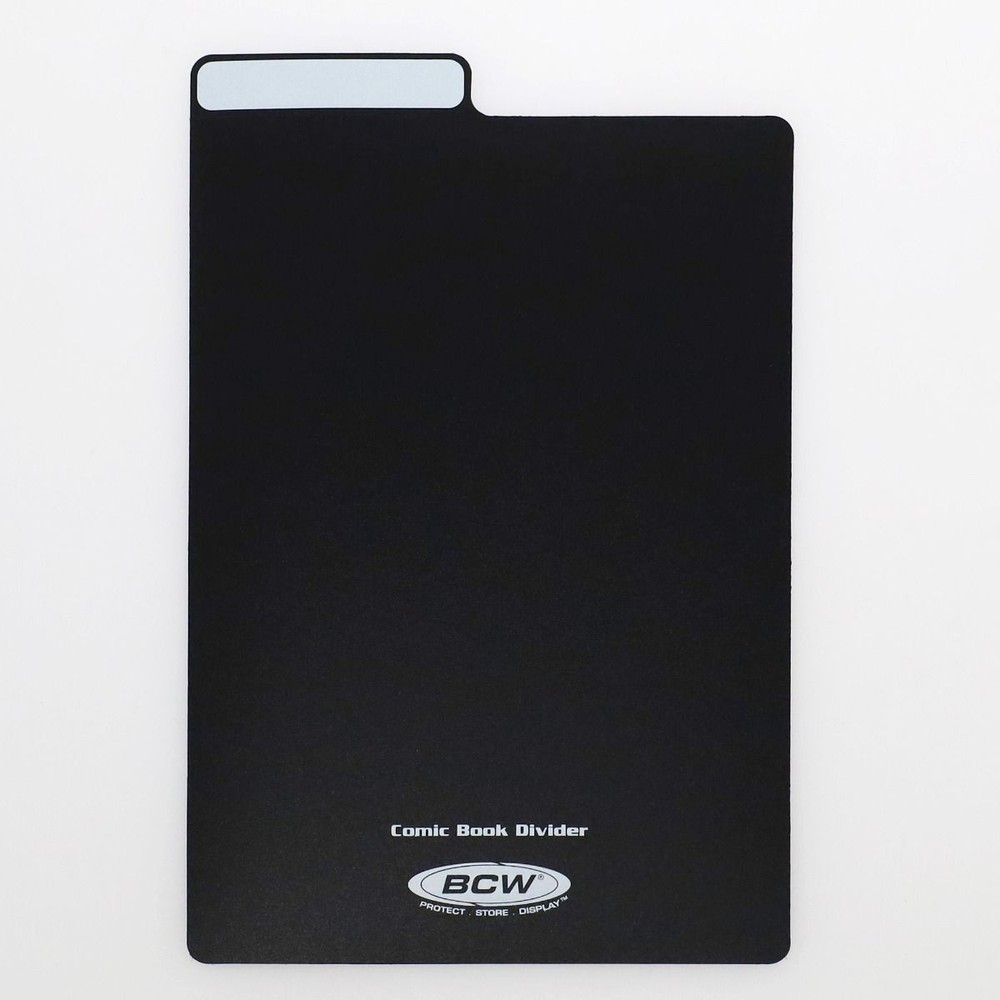 25 BCW Black Comic Book Plastic Dividers With Folding Write On Tab Free Shipping
