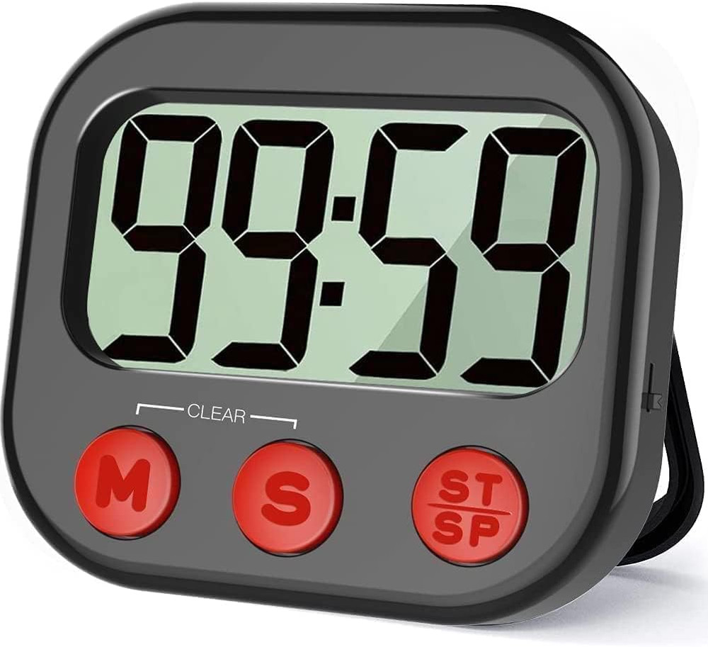 Kitchen Timer, Digital Visual Timer Magnetic Clock Stopwatch Countdown Timer, La