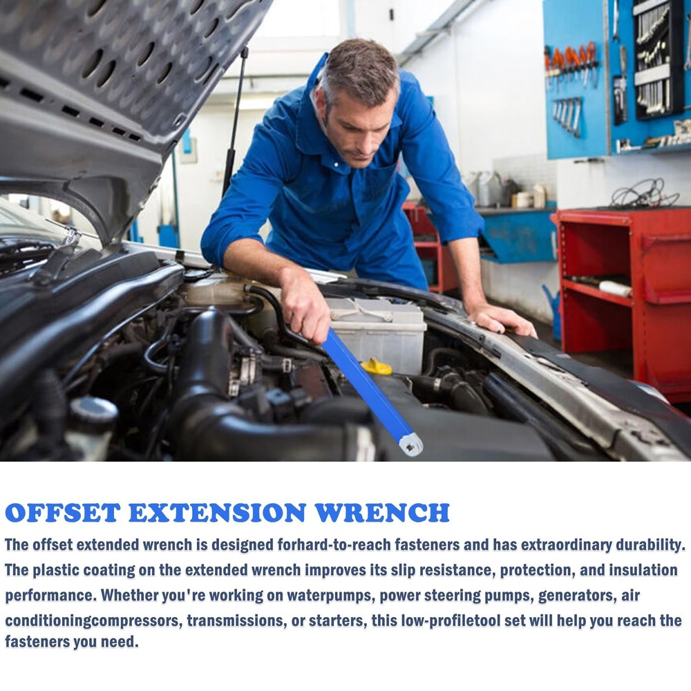 Offset Extension Wrench Set, Impact Ready Socket Ratchet Wrench Extender Tool...