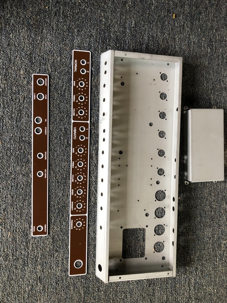 Brownface Bandmaster chassis , finished face plates and cap pan