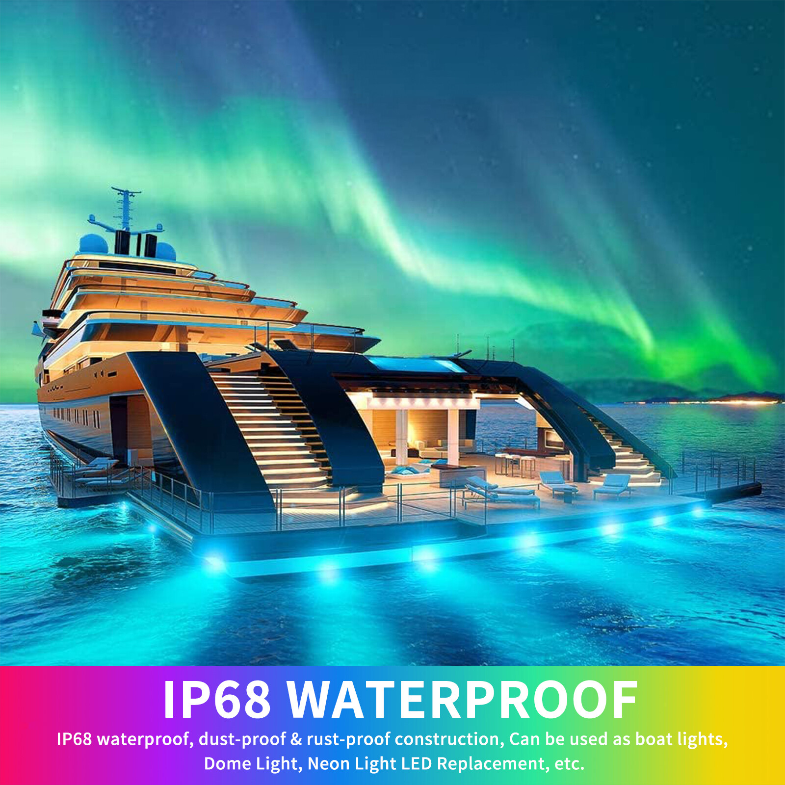 For Dodge Charger Challenger SRT 10x RGB LED Rock Lights Underglow Bluetooth APP