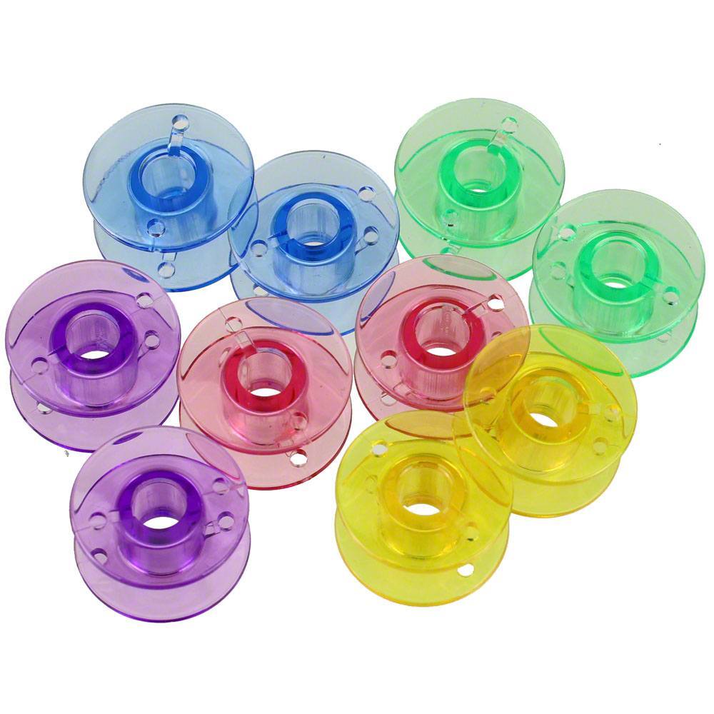 Class 15 Plastic Bobbins (10pk), Clear
