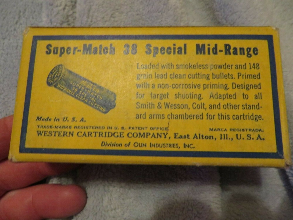 WESTERN 38 Special Super Match Mid Range Empty Box with Insert Clean Cutting