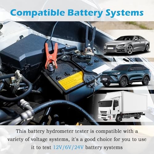 Battery Hydrometer & Acid Tester Tool - Practice Battery Acid Tester with Scale