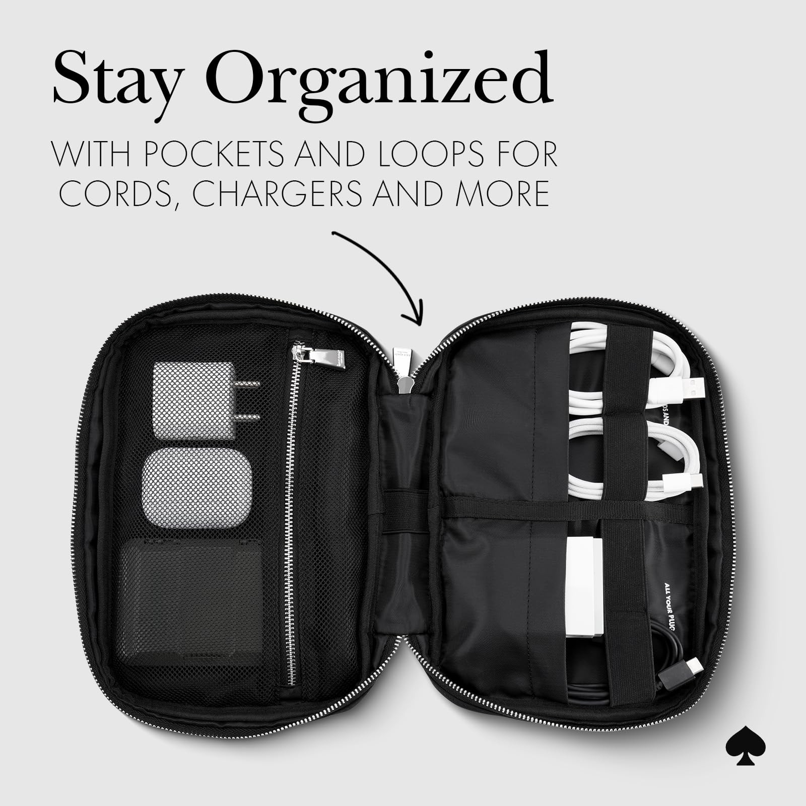 kate spade new york Nylon Tech Organizer Pouch - Electronics Cable Cord Organize