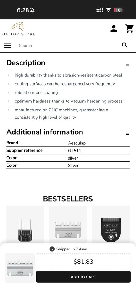 Aesculap 31-tooth Mower Blade GT511 Germany