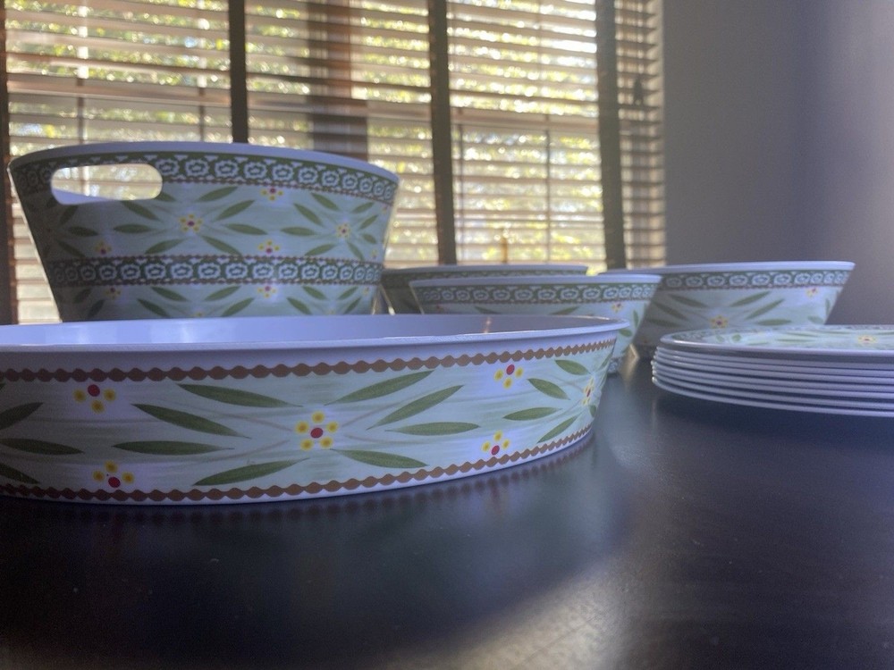 Temp-tations 13 Piece Melamine Entertaining Set Old World Complete Temptations