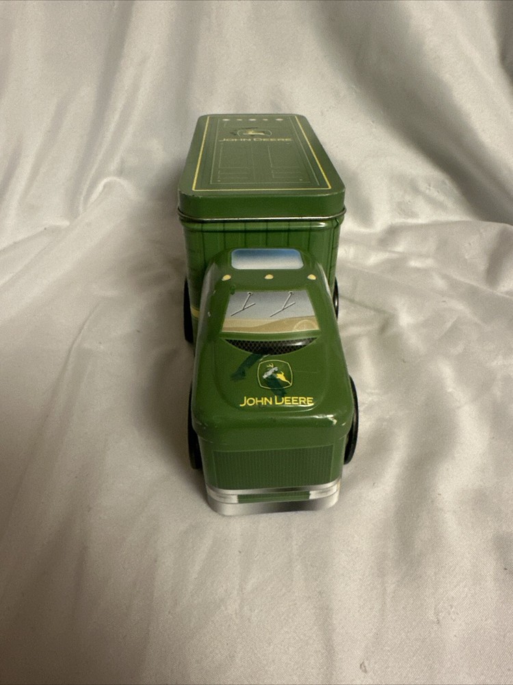 John Deere Tin Box Truck Shaped Container GREAT GRAPHICS