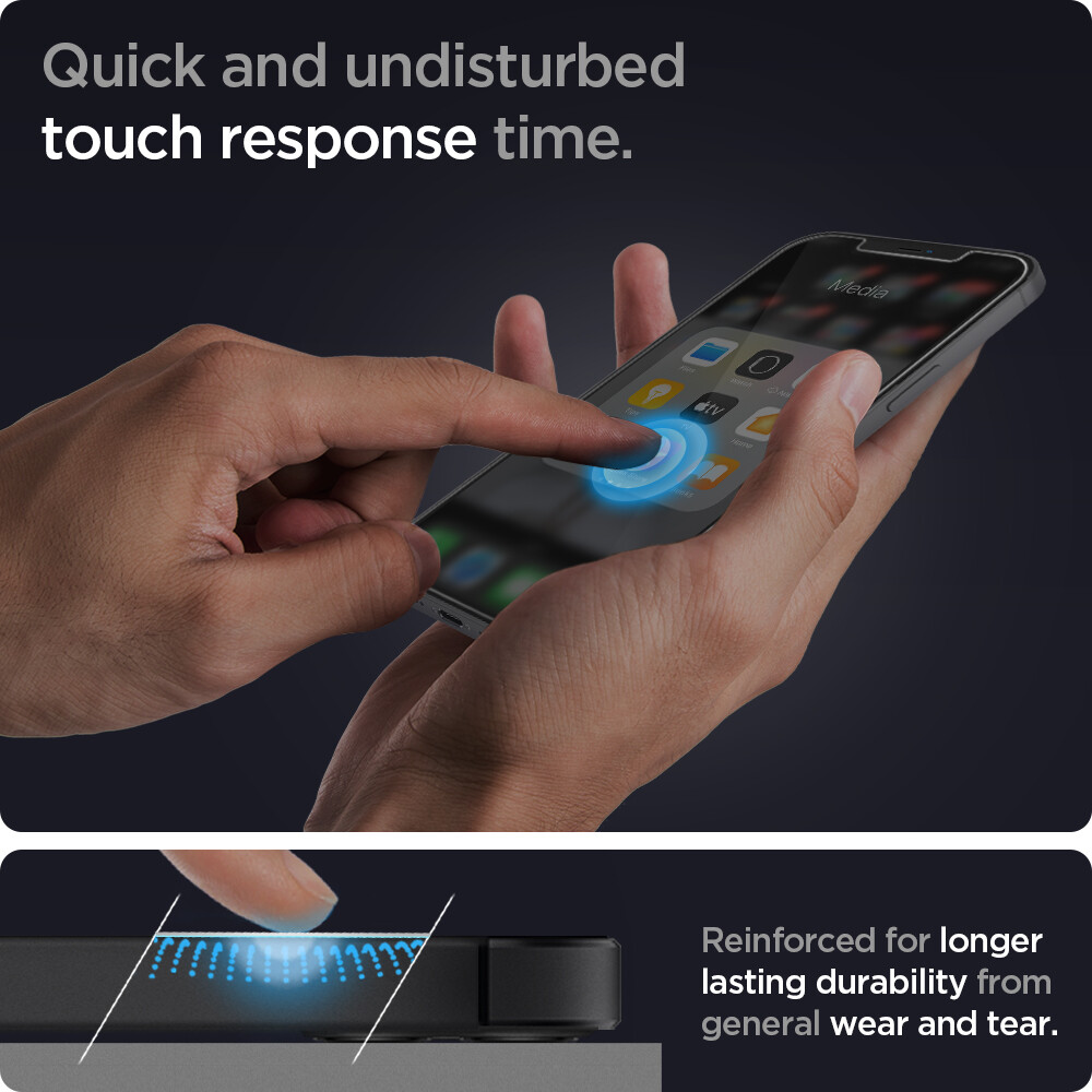 iPhone 12 Pro Max / Pro / 12 / Mini Screen Protector Spigen [GLAStR EZ FIT]