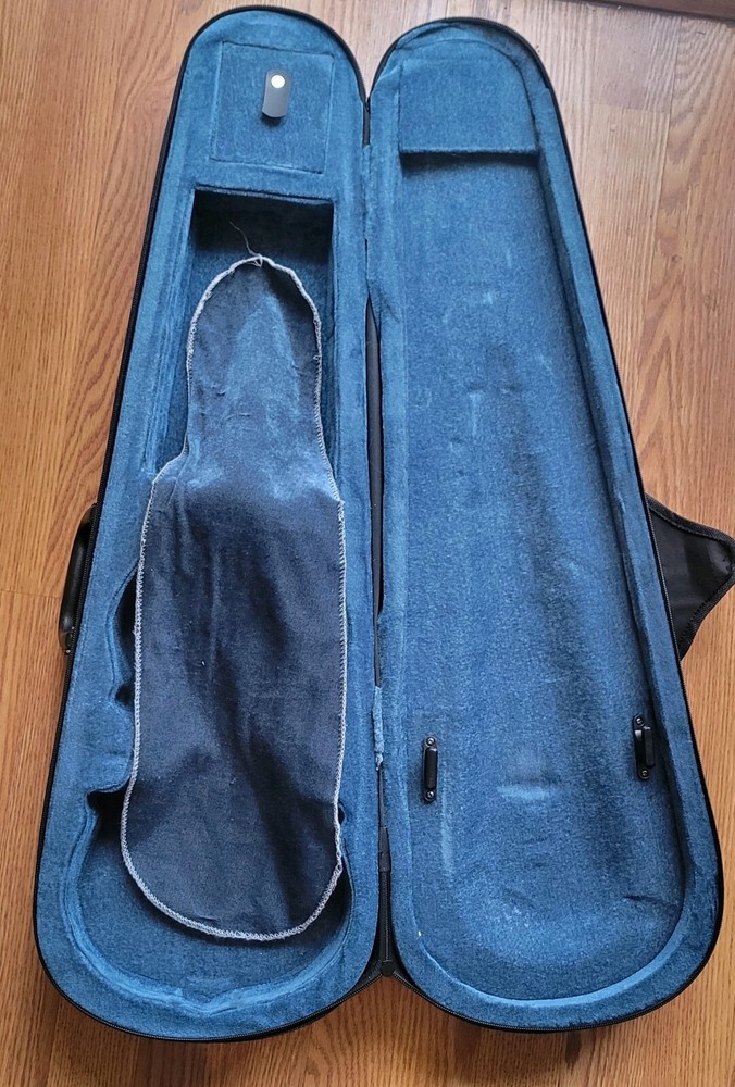 3/4 Violin Case - Black With Handle & Backpack Style Straps