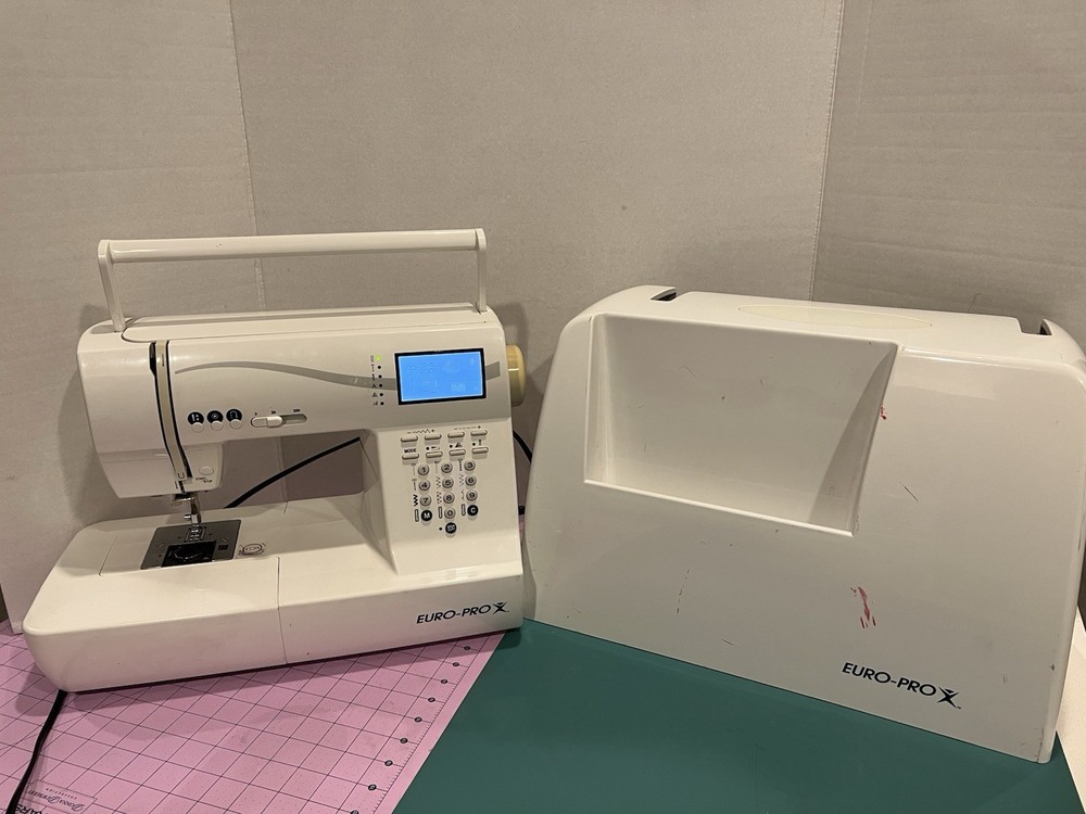 Euro Pro X Sewing Machine 9125 Computerized Embroidery Machines + Case & Extras