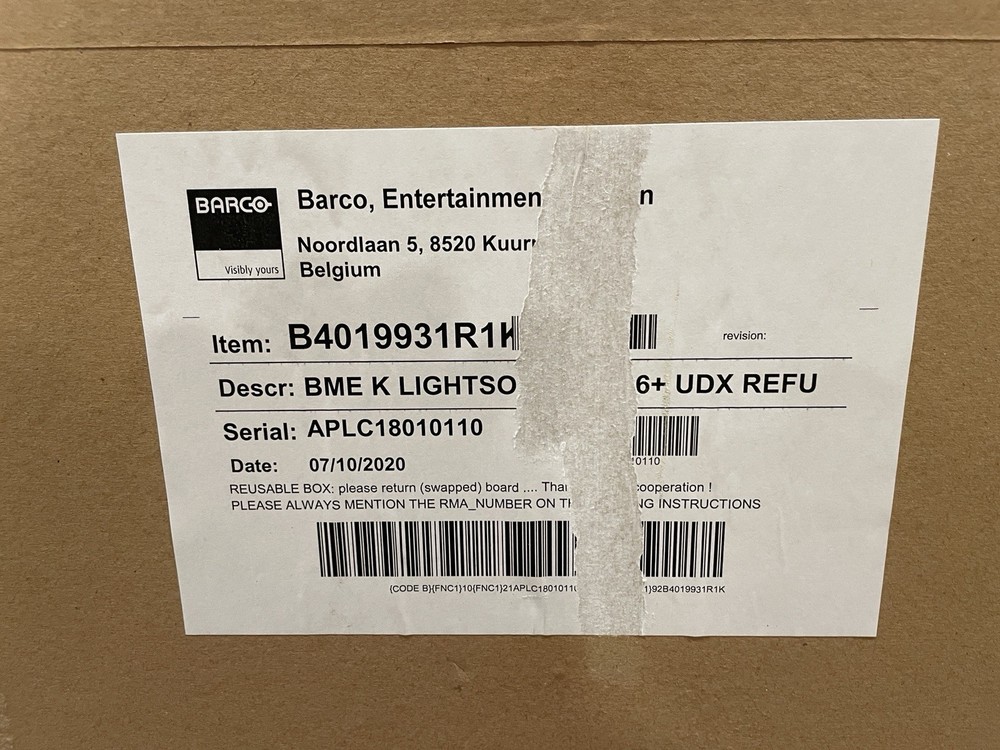 Barco BME LAVA 30K LIGHTSOURCE – UDX Replacement Laser Light Source – Tested