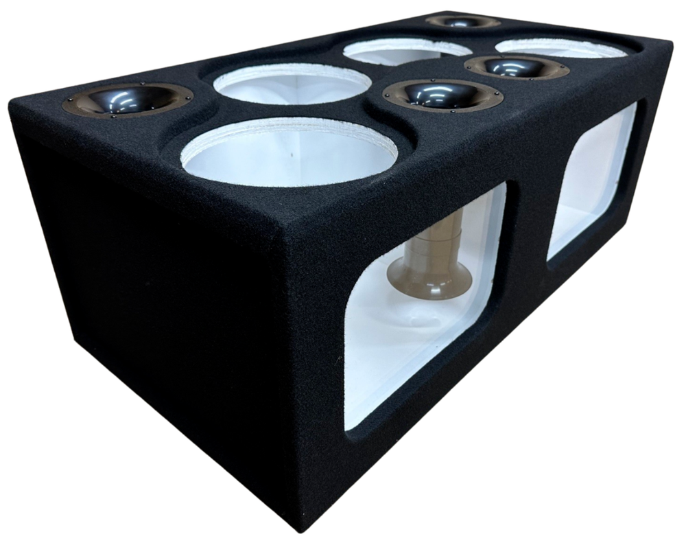 Custom Ported Sub Box Enclosure for 4 10" Subs ~ ACRYLIC PLEXIGLASS ~ BIRCH