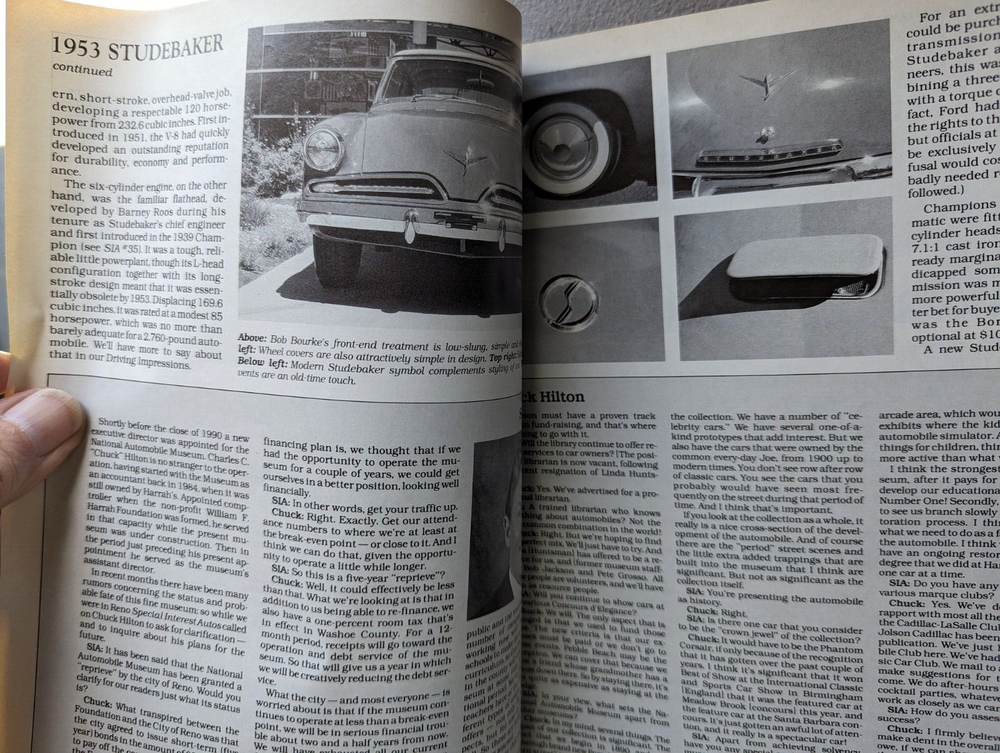 1953 Studebaker Starliner Article Special Interest Auto