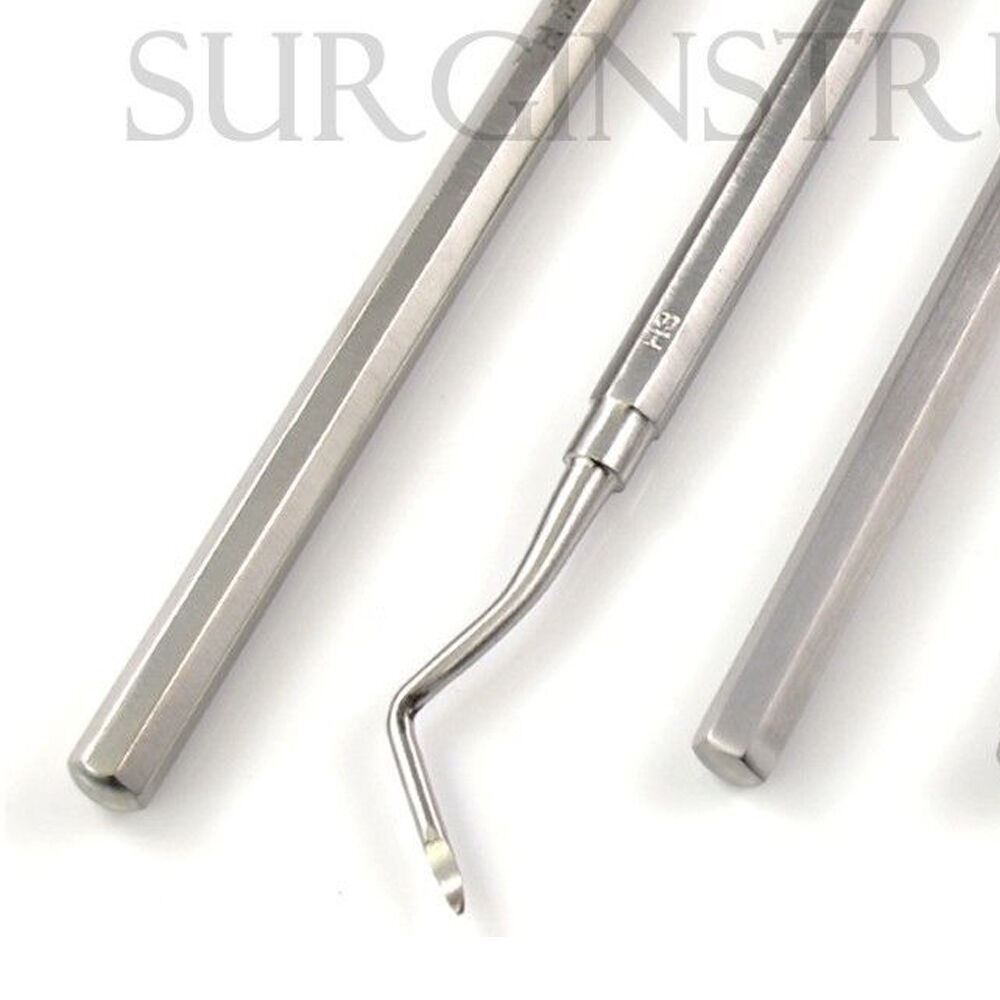 4 Pcs Dental Straight Surgery Extraction Root Tip Apical Elevator German Grade