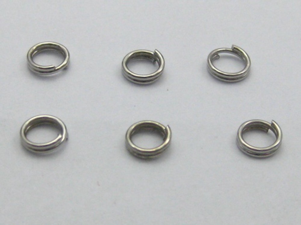 1000 Dull Silver Tone Double Loop Split Open Jump Rings 5mm Connector Craft