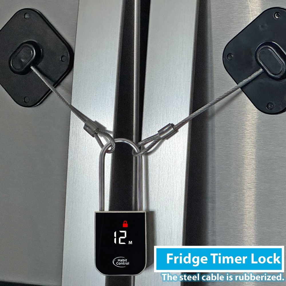 Habit Control Time Lock for Refrigerators, Cabinets & Drawers - Timer Padlock