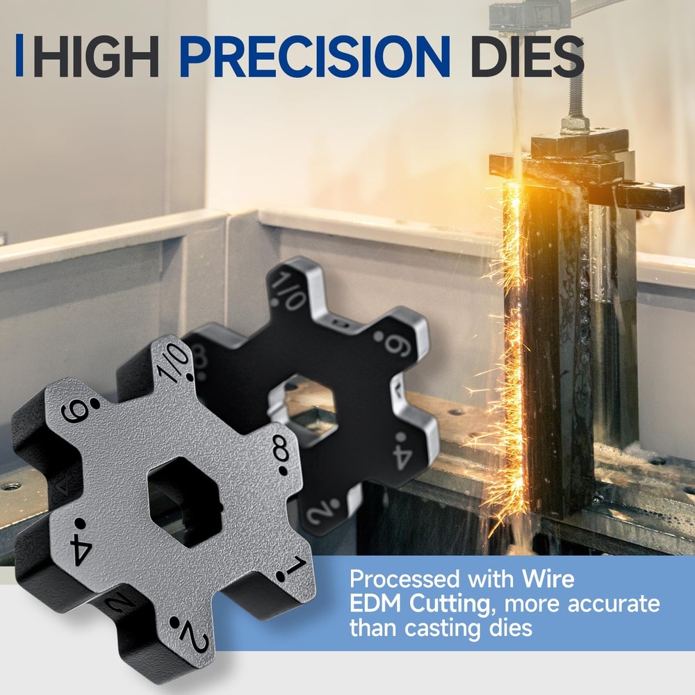 iCrimp Battery Cable Lug Crimping Tool Kit with Wire Variable, Black, Silver