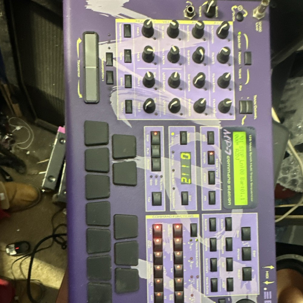 E-MU MP-7 Command Station Sampler & Sequencer Purple 16 Pads NO ROM