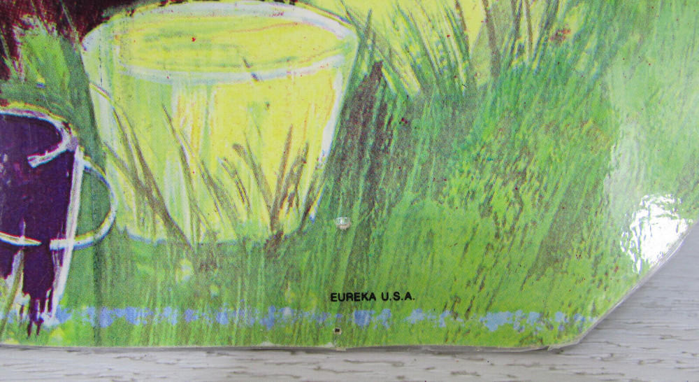 Vtg Eureka Easter Die-Cut Panda and Skunk Easter Egg Artists Wall/Window Hang