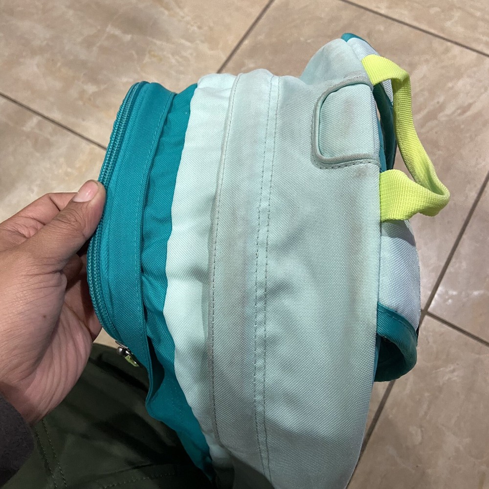 The North Face Jester Backpack Neon Green, Blue Zip Daypack