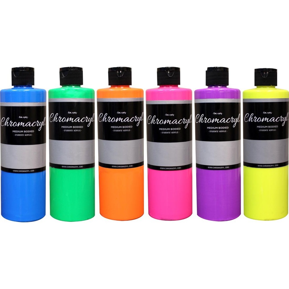Chromacryl Students' Neon Acrylic Pint Set
