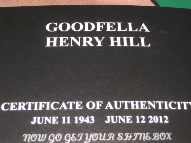 AUCTION NOW !!!! HENRY HILL ORIGINAL GOODFELLA MOB ART LOST YOUR JOB FU PAY ME