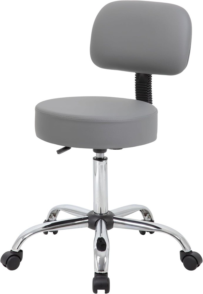 Multi-Purpose Drafting Stool with Back Cushion and Stable Alloy Steel Frame
