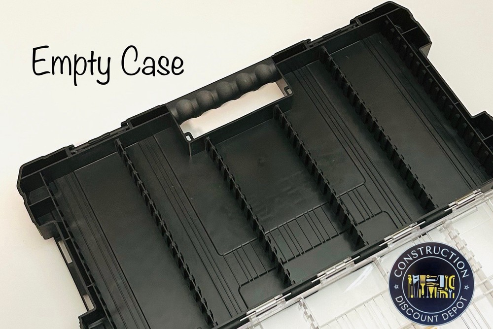 2 Pack Dewalt Black Large Tough Case Bit Holder Storage Organizer STACKABLE