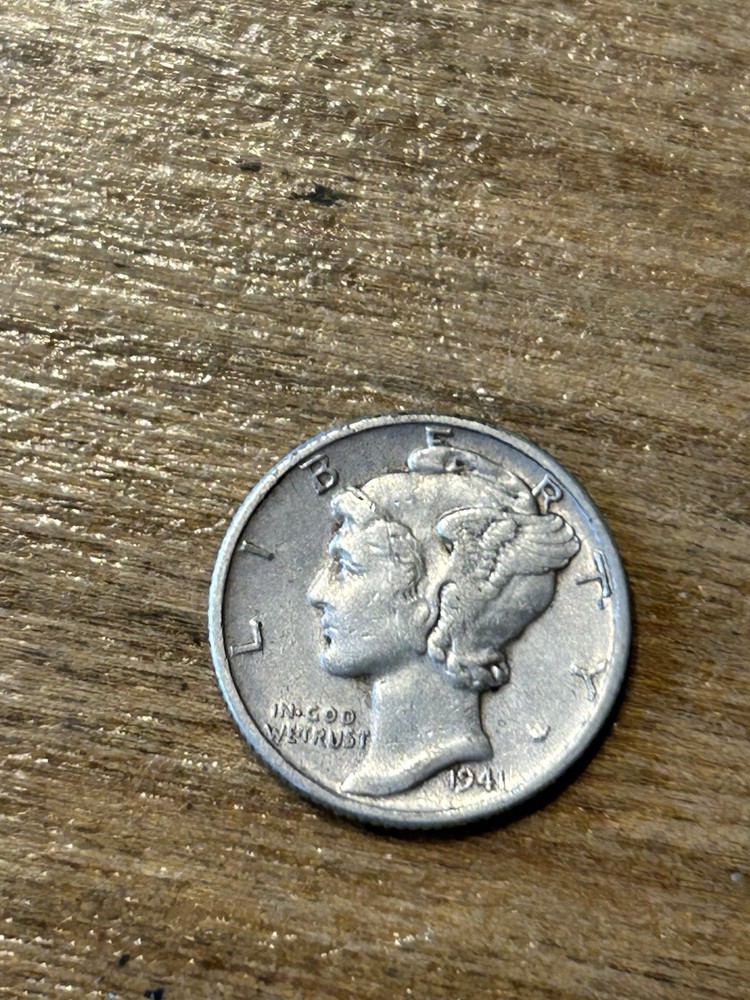 1941 Mercury Dime XF+