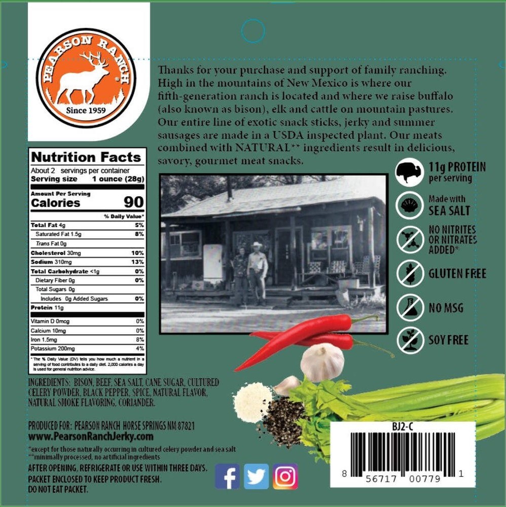 Bison Jerky - 2.1oz Resealable Bag