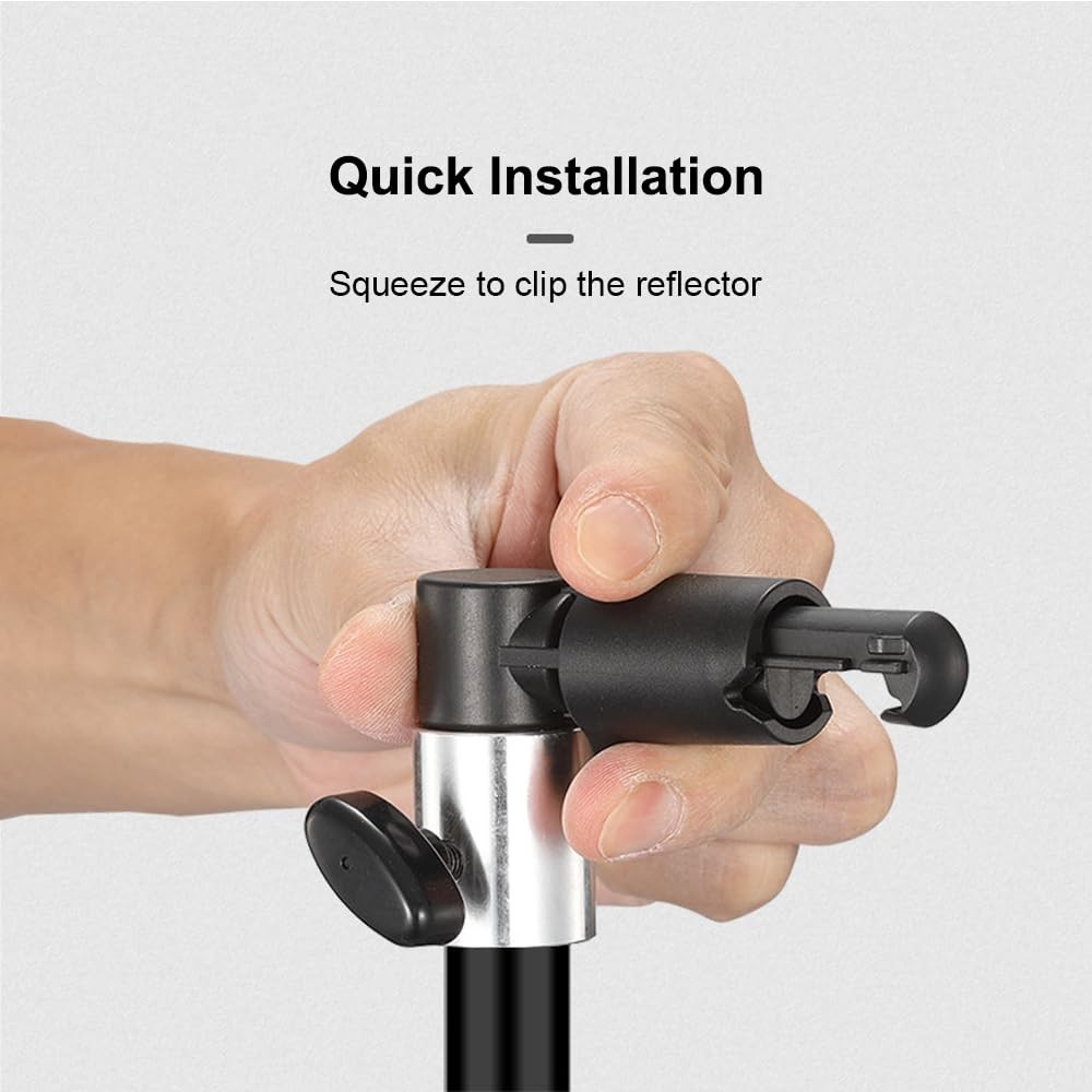 2 Pack Reflector Holder Clips Backdrop Clamp For Studio 5/8 Stud Adapter