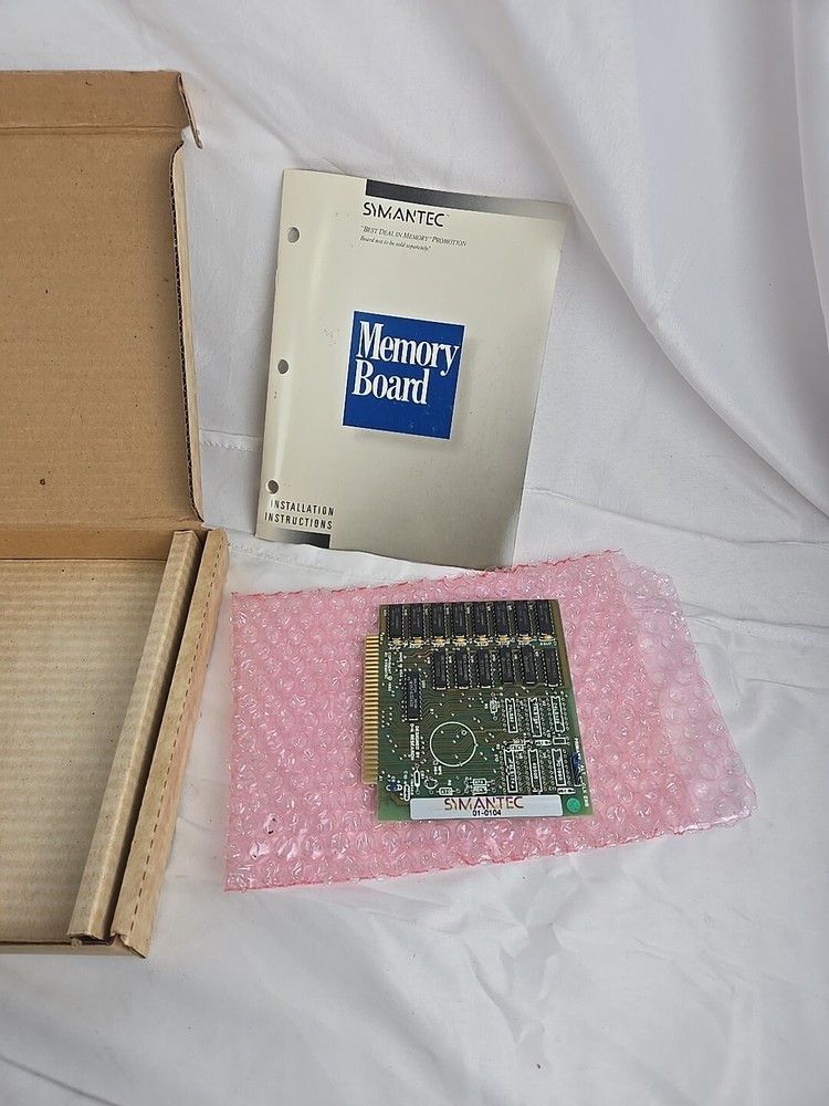 Vintage Symantec 256k Memory Board 01-0104