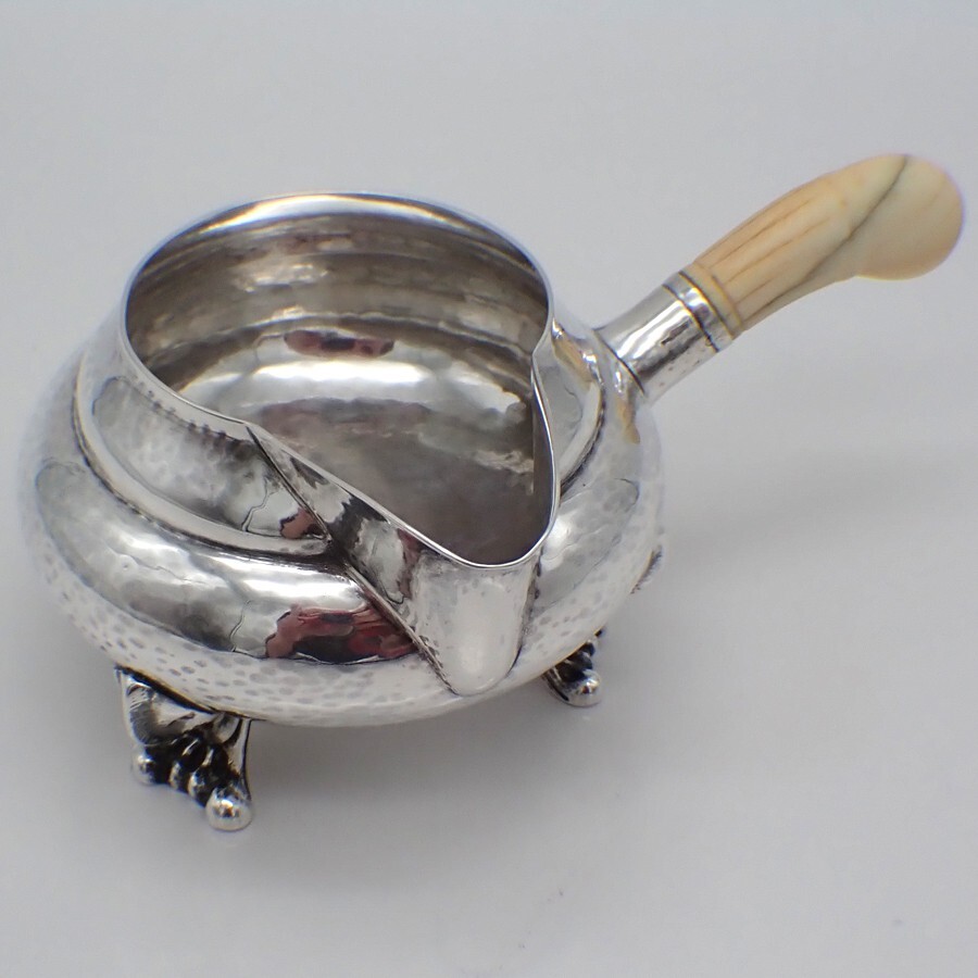 Early Jensen Creamer 2A Hammered Sterling Silver 1920s Denmark