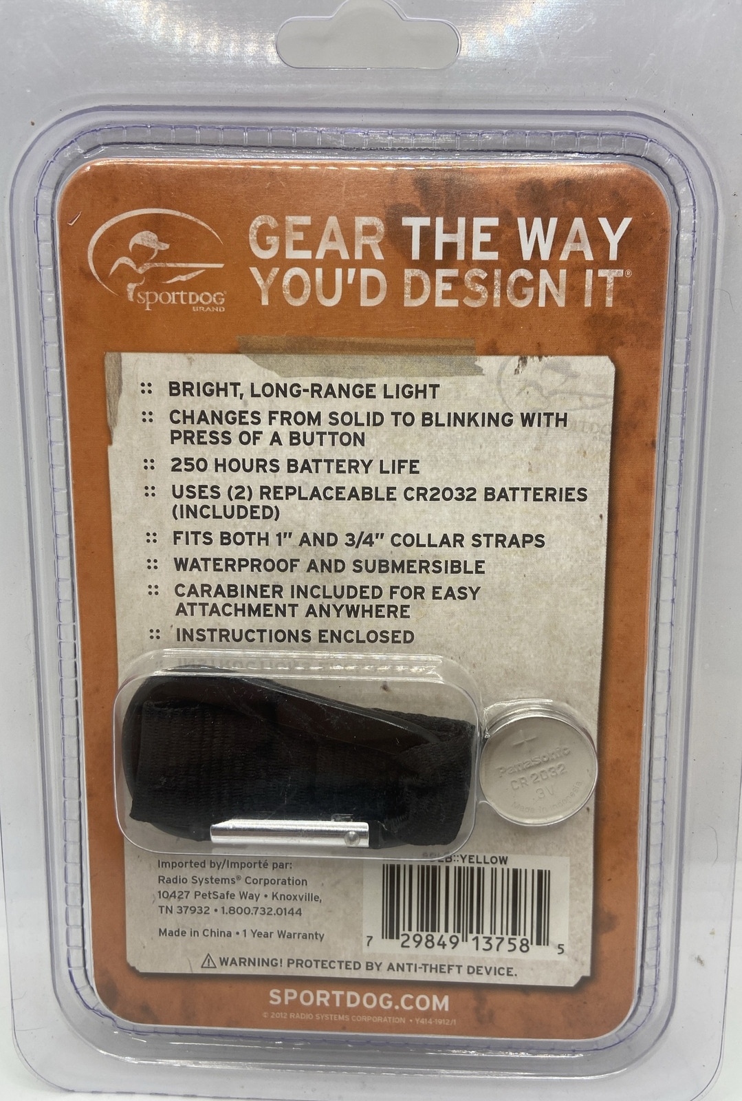 SportDOG Locator Safety Beacon Dog Collar Yellow Light Walking Hunting