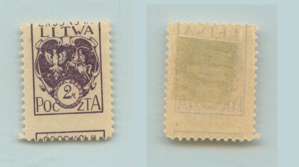 Central Lithuania 🇱🇹 1920 SC 5 mint shifted perforation. rtb3015