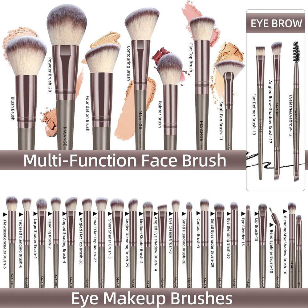 Makeup Brushes 51 Pcs Makeup Kit, Multi-functional Makeup Tool Set