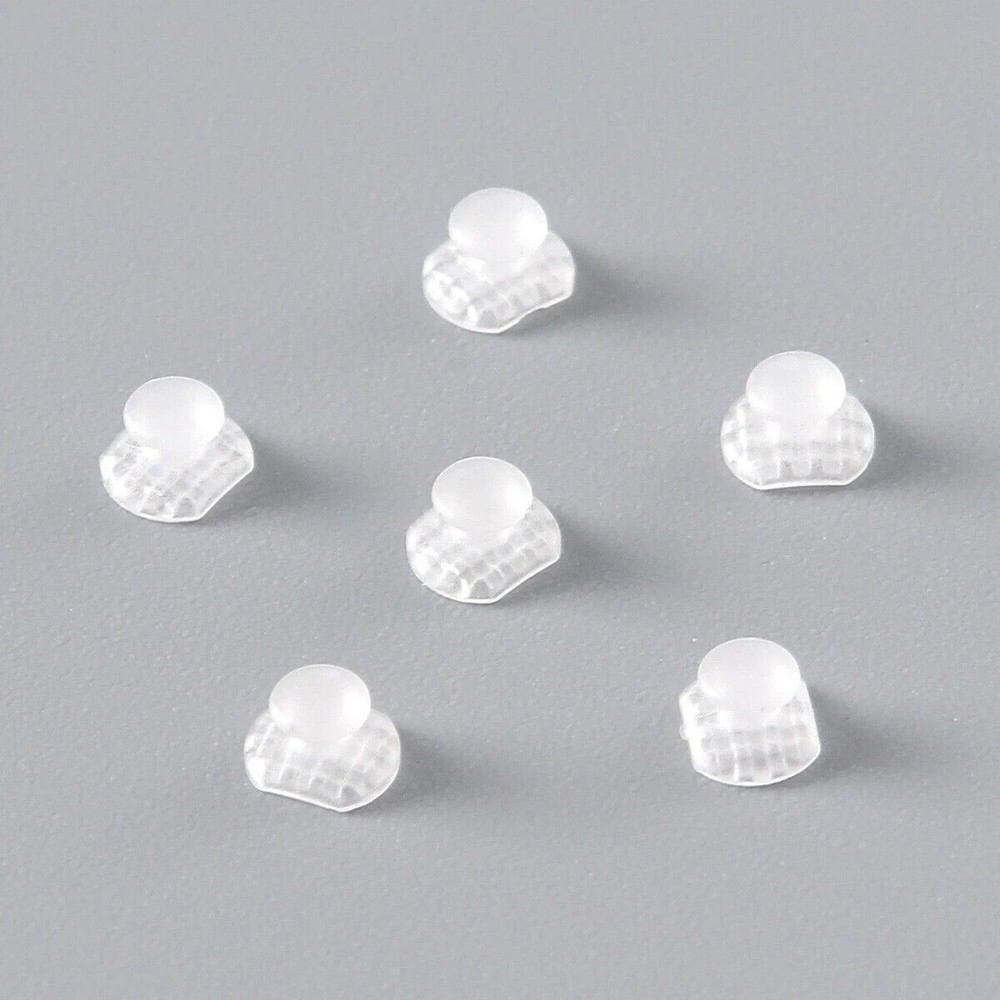 10 Pcs/Bag Orthodontic Dental Rectangular Ceramic Lingual Button Base Transparen