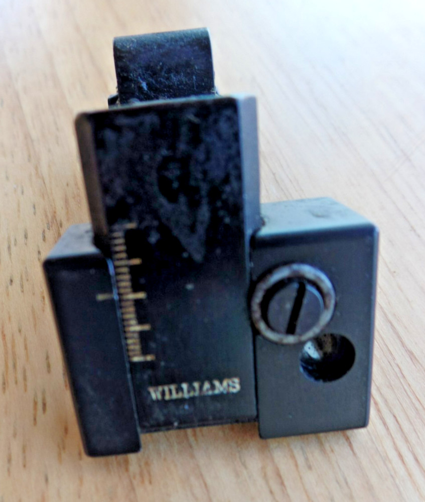 vintage Williams REAR PEEP SIGHT unmarked