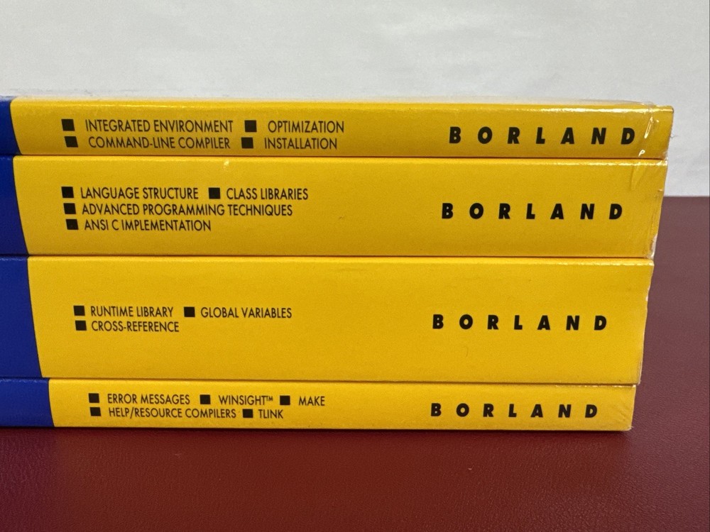 NEW lot 4 Borland C++ 3.0 User's Guides Programmer’s Library Reference Utilities